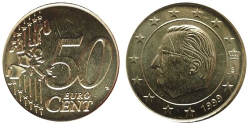 50 евроцентов 1999  Бельгия