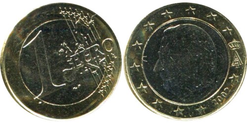 1  евро 2002  Бельгия