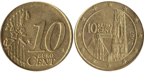 10 евроцентов 2007 Австрия