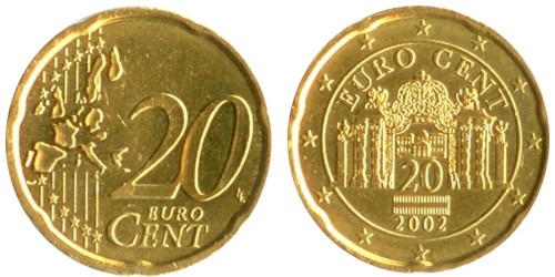 20 евроцентов 2002 Австрия