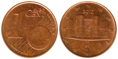 1 евроцент 2010 Италия