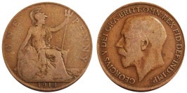 1 пенни 1914 Великобритания 1 пенни 1914 Великобритания