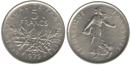 5 франков 1972 Франция