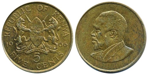 5 центов 1966 Кения