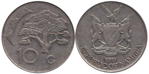 10 центов 1993 Намибия