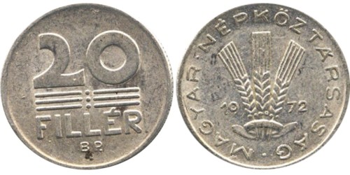 20 филлеров 1972 Венгрия