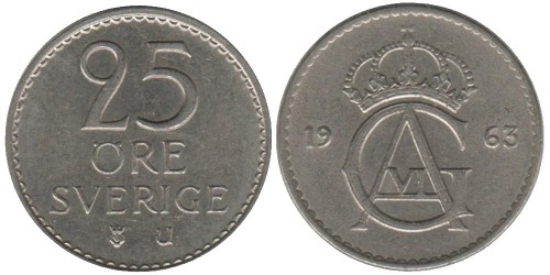 25 эре 1963 Швеция