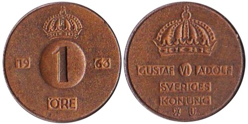 1 эре 1963 Швеция