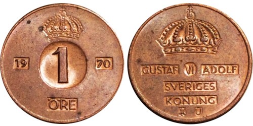 1 эре 1970 Швеция