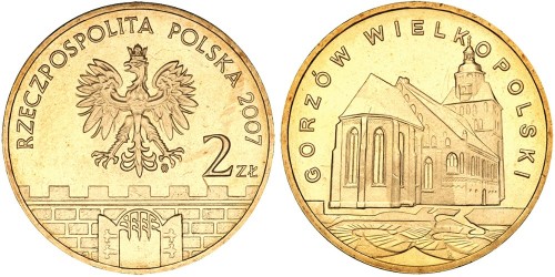 2 злотых 2007 Польша — Древние города Польши — Гожув-Велькопольский