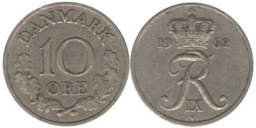 10 эре 1962 Дания