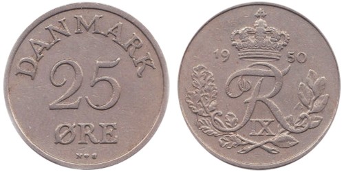 25 эре 1950 Дания