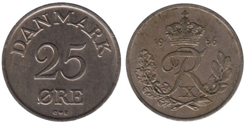 25 эре 1956 Дания