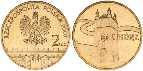 2 злотых 2007 Польша — Древние города Польши — Рацибуж