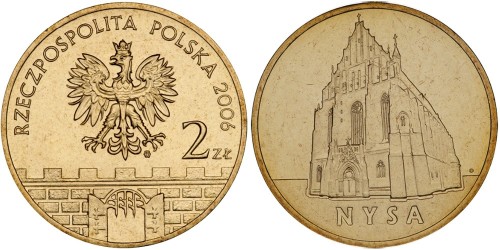 2 злотых 2006 Польша — Древние города Польши — Ныса
