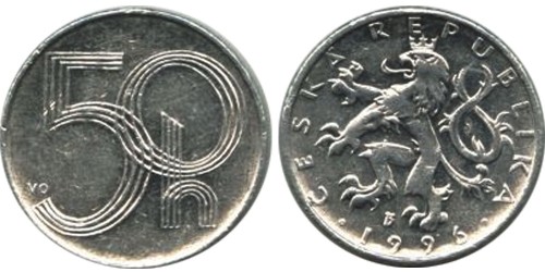 50 геллеров 1996 Чехия