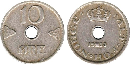 10 эре 1925 Норвегия