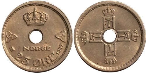 25 эре 1947 Норвегия