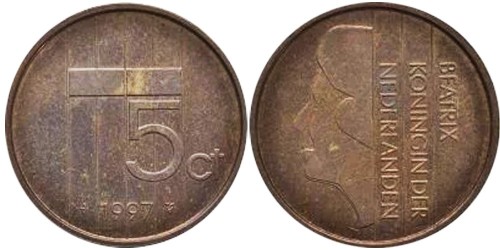 5 центов 1997 Нидерланды