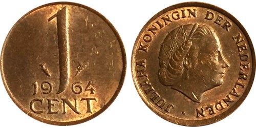 1 цент 1964 Нидерланды