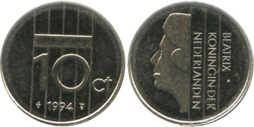 10 центов 1994 Нидерланды