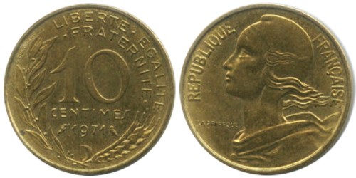 10 сантимов 1971 Франция