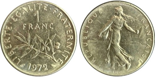 1 франк 1972 Франция