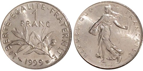 1 франк 1999 Франция
