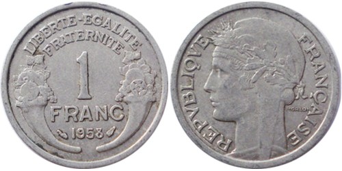 1 франк 1958  Франция