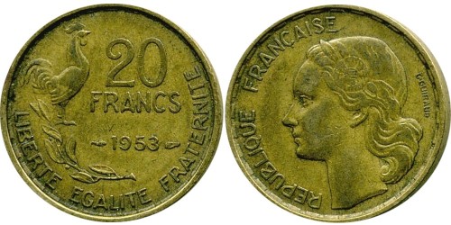 20 франков 1953 Франция