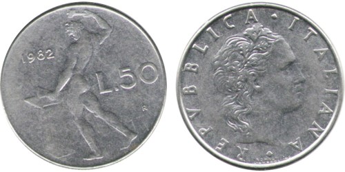 50 лир 1982 Италия