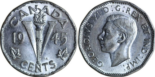 5 центов 1945 Канада