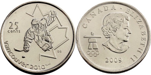 25 центов 2009 Канада — X зимние Паралимпийские Игры, Ванкувер 2010 — Хоккей на санях