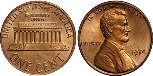1 цент 1974 США