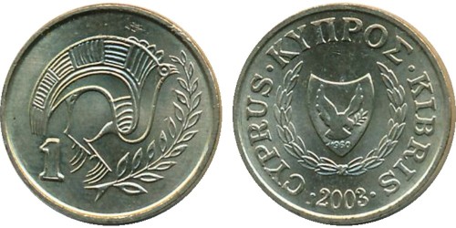 1 цент 2003 Республика Кипр