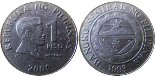 1 песо 2000 Филиппины
