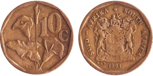 10 центов 1994 ЮАР
