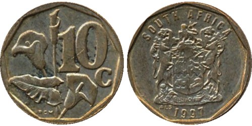 10 центов 1997  ЮАР