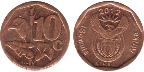 10 центов 2012 ЮАР