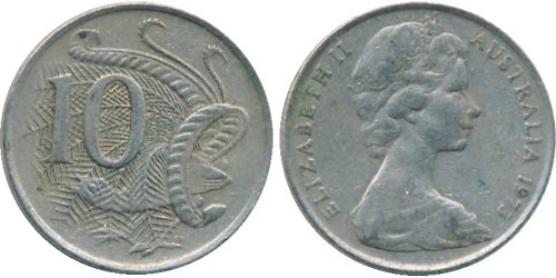 10 центов 1973 Австралия