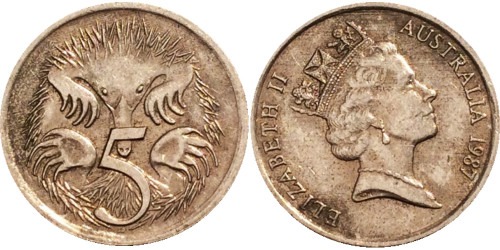 5 центов 1987 Австралия