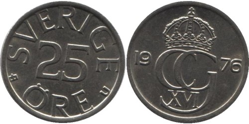 25 эре 1976 Швеция