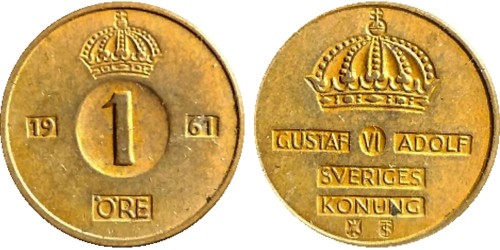1 эре 1961 Швеция