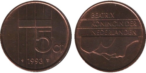 5 центов 1993 Нидерланды