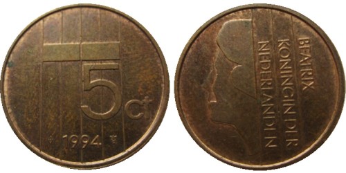 5 центов 1994 Нидерланды