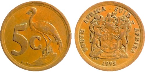 5 центов 1993 ЮАР