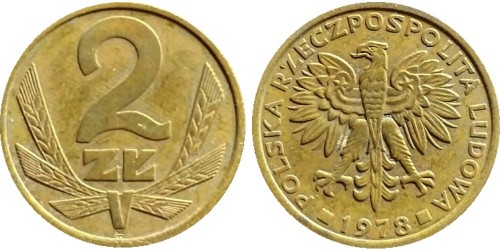 2 злотых 1978 Польша