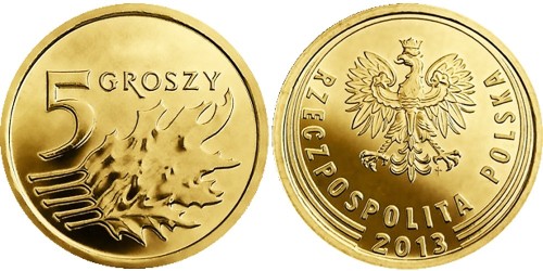 5 грошей 2013 Польша