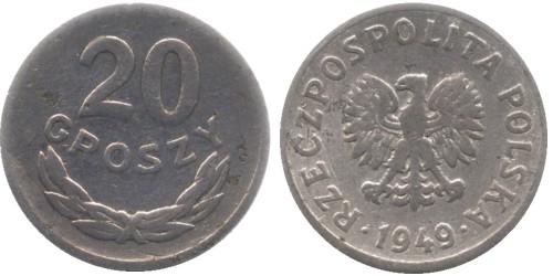 20 грошей 1949 Польша