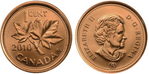 1 цент 2010 Канада